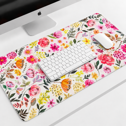 Schreibtischunterlage Floral Symphony | Florales Design | XXL Desk Pad 90x40 cm