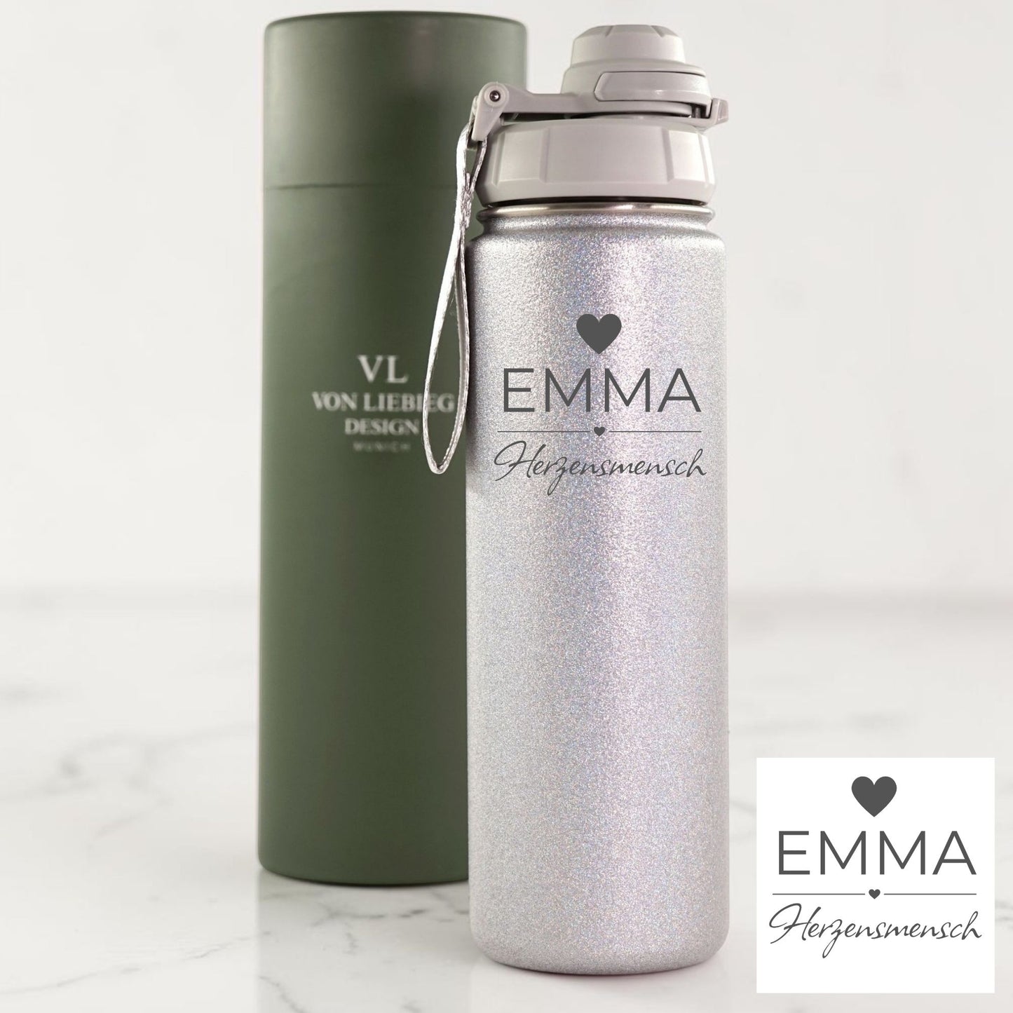 Trinkflasche personalisiert | Herzensmensch