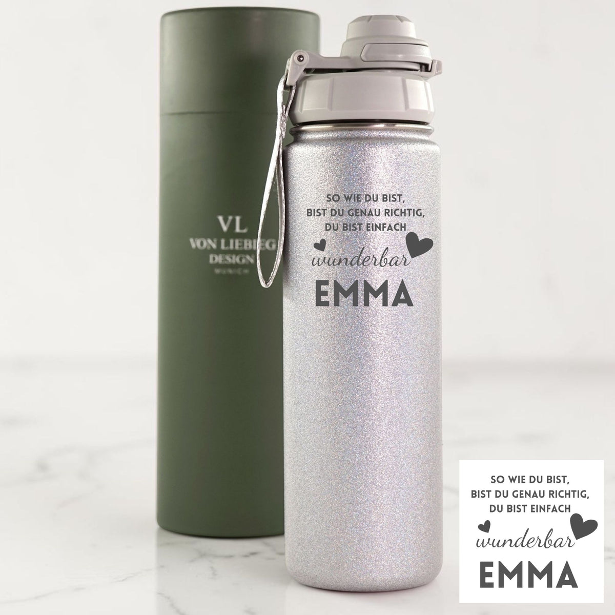 Trinkflasche personalisiert | Wunderbar mit Name