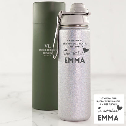 Trinkflasche personalisiert | Wunderbar mit Name