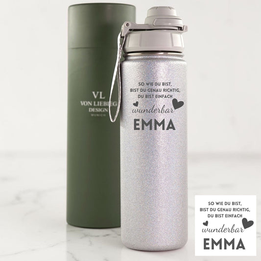 Trinkflasche personalisiert | Wunderbar mit Name