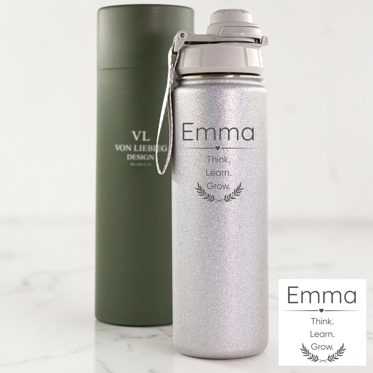 Trinkflasche personalisiert | Think Learn Grow