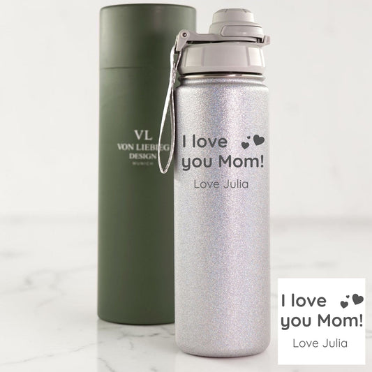 Trinkflasche personalisiert | I love you Mom