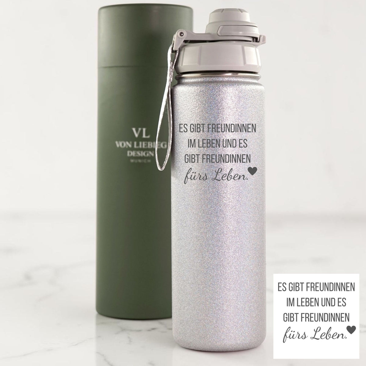 Trinkflasche personalisiert | Es gibt Freundinnen fürs Leben