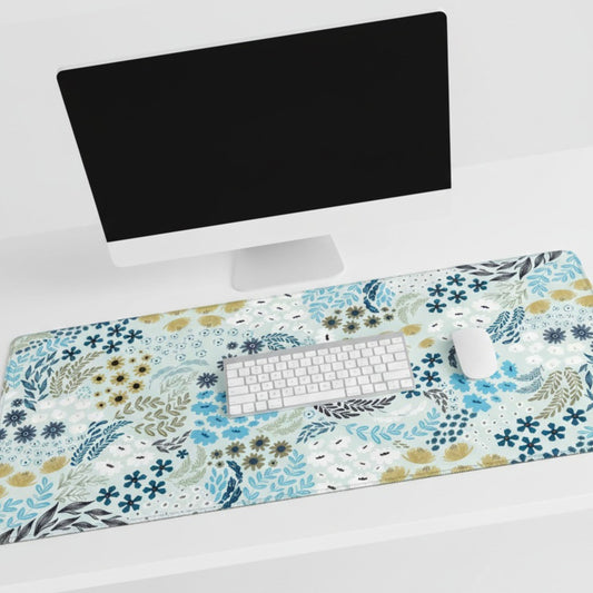 Schreibtischunterlage Blossom Serenity | Florales Design | XXL Desk Pad 90x40 cm