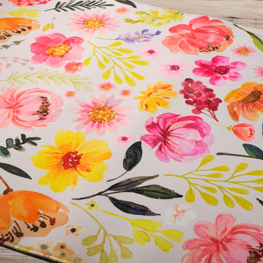 Schreibtischunterlage Floral Symphony | Florales Design | XXL Desk Pad 90x40 cm