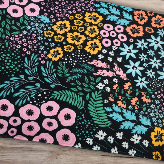 Schreibtischunterlage Midnight Garden | Florales Design | XXL Desk Pad 90x40 cm