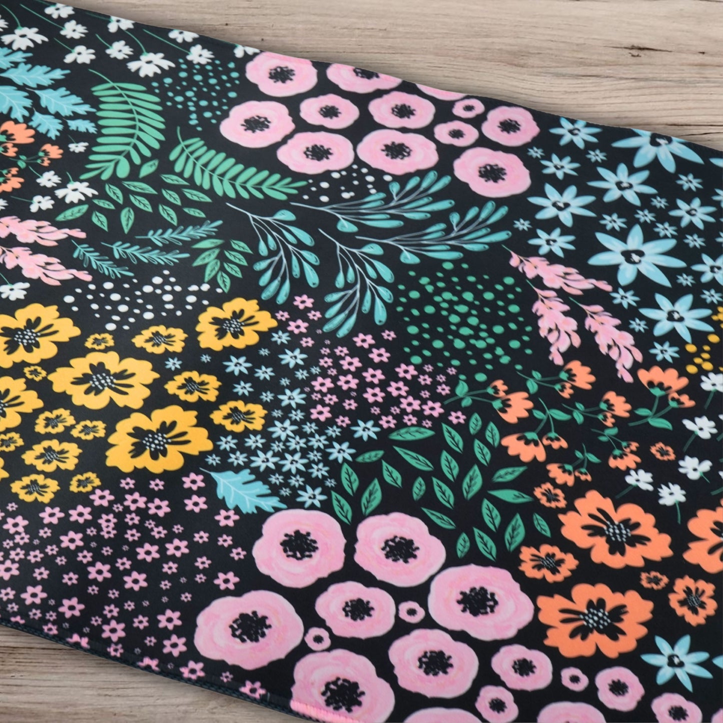 Schreibtischunterlage Midnight Garden | Florales Design | XXL Desk Pad 90x40 cm