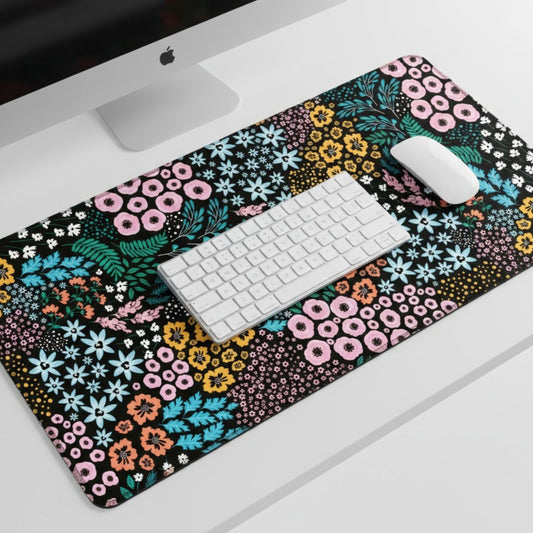 Schreibtischunterlage Midnight Garden | Florales Design | XXL Desk Pad 90x40 cm
