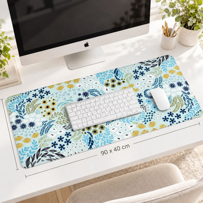Schreibtischunterlage Blossom Serenity | Florales Design | XXL Desk Pad 90x40 cm