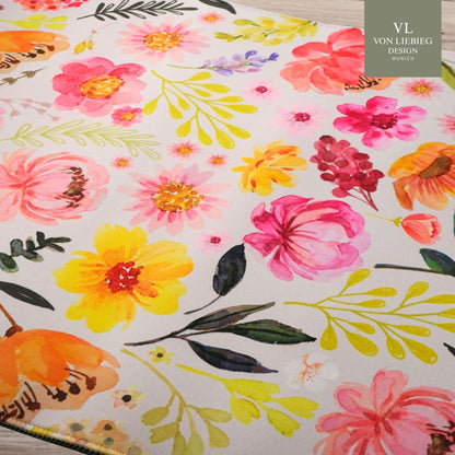 Schreibtischunterlage Floral Symphony | Florales Design | XXL Desk Pad 90x40 cm