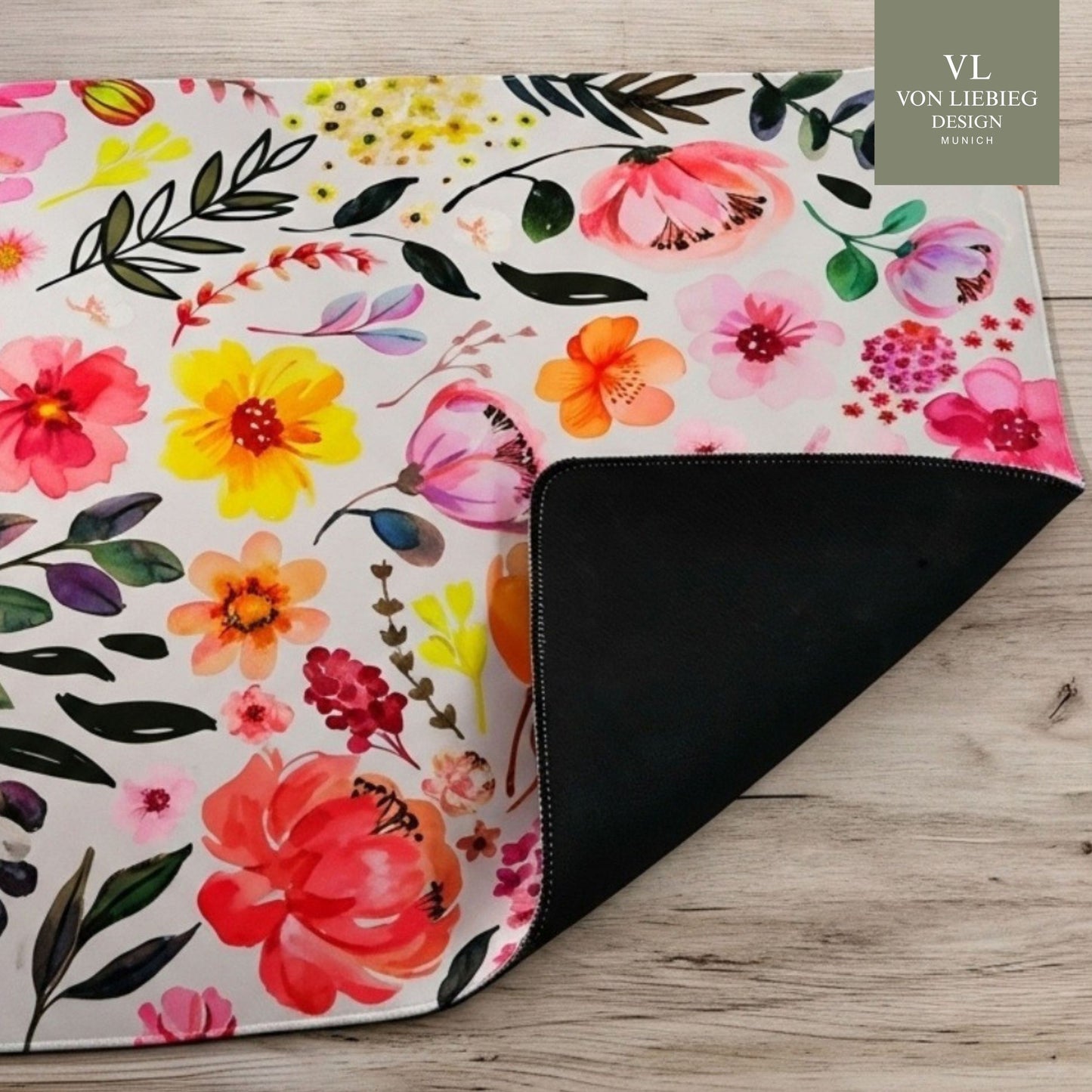Schreibtischunterlage Floral Symphony | Florales Design | XXL Desk Pad 90x40 cm