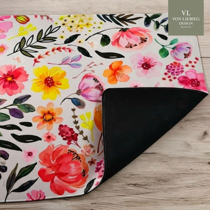 Schreibtischunterlage Floral Symphony | Florales Design | XXL Desk Pad 90x40 cm