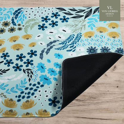 Schreibtischunterlage Blossom Serenity | Florales Design | XXL Desk Pad 90x40 cm