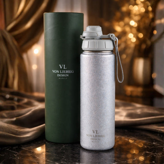 Trinkflasche Silver Essence 700ml | auslaufsichere Isolierflasche aus Edelstahl